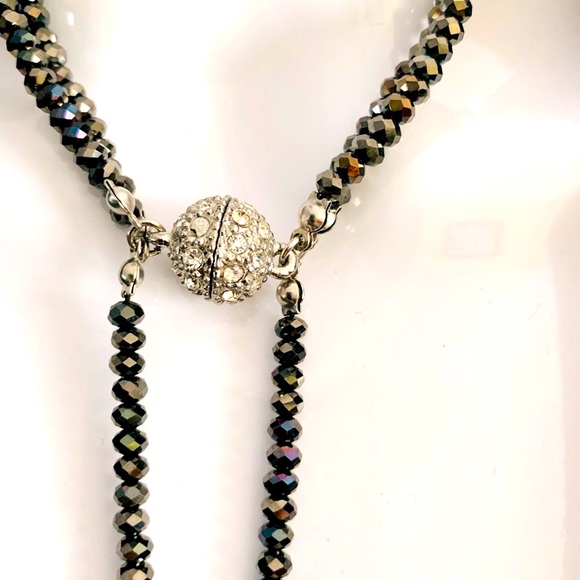 Shiny chique three string necklace shiny magnetic clasps multiple ways of wear - Picture 7 of 12